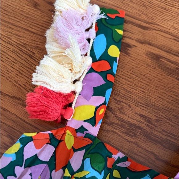 J. Crew PomPom Tassel Strap tiered multicolor midi Dress - Picture 2 of 5